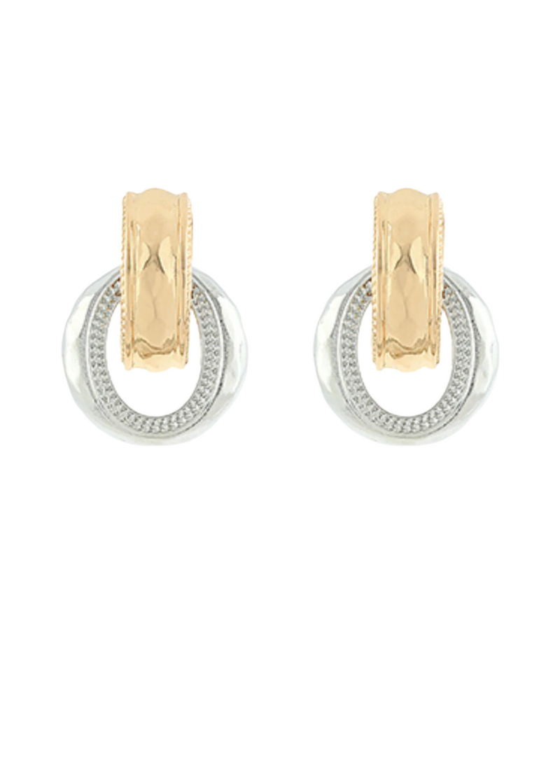 Textured Door Knocker Earrings