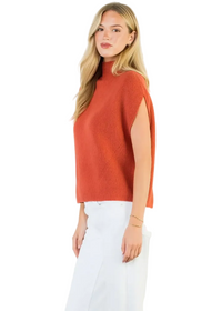 Sleeveless Mock Neck Knit Top