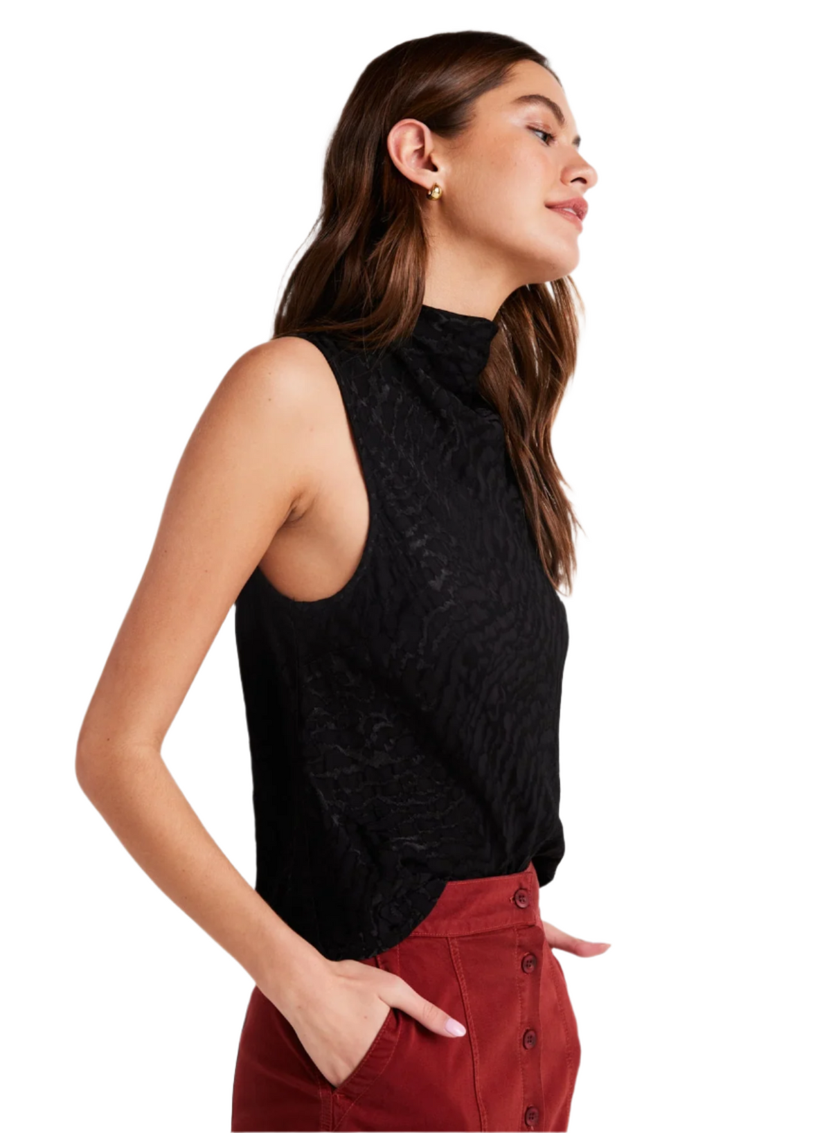 Cowl Neck Bias Top