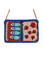 Sardines Seed Bead Crossbody Mini Clutch
