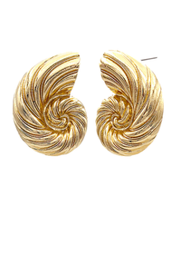 Textured Ammonites Earrings