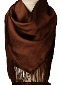 Solid Fringe Scarf - Chocolate Brown