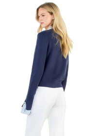 Pearl Button Collared Knit Top