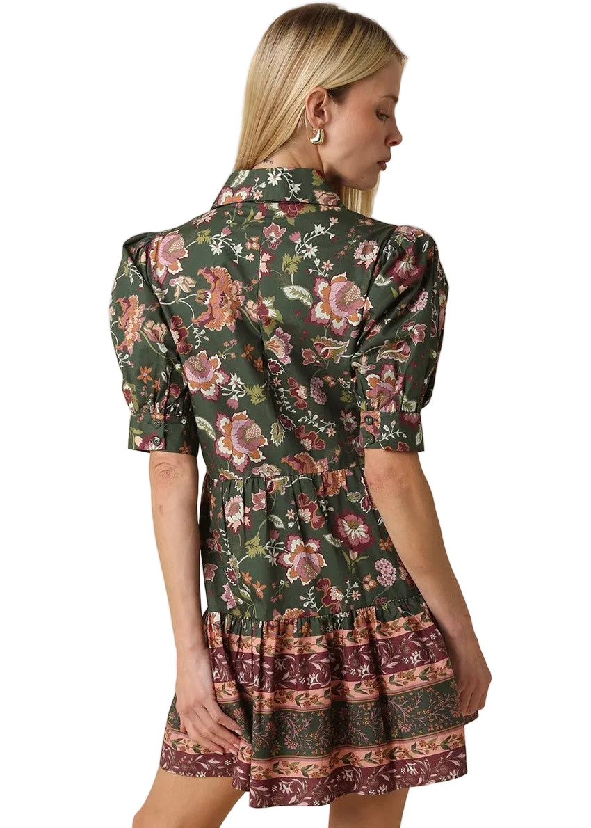 Dana Floral Wrap Mini Dress