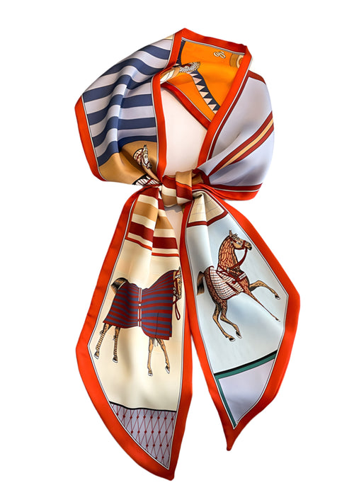 Double Layer Silk Head Scarf