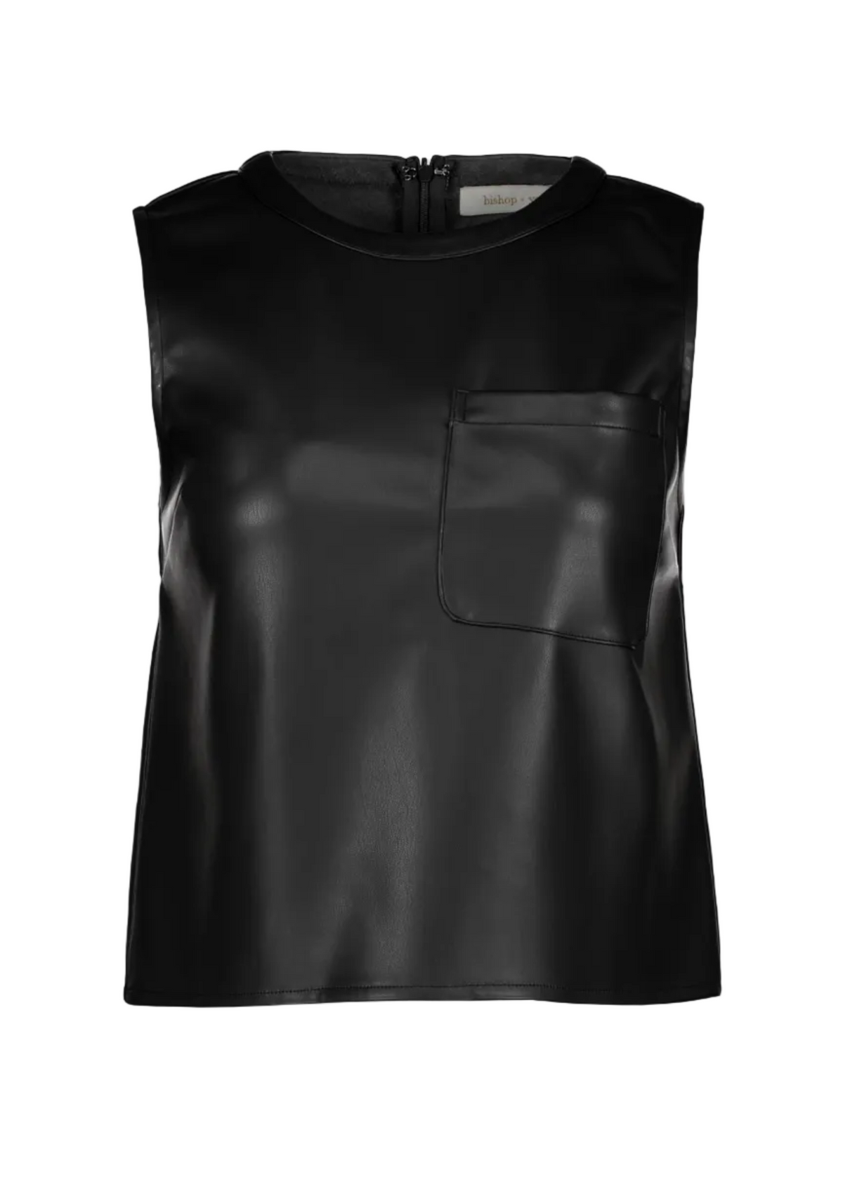 Vaughn Vegan Leather Shell Top