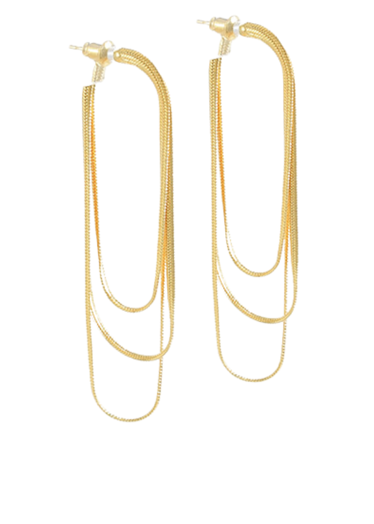 Snake Chain Circle Drop Earrings