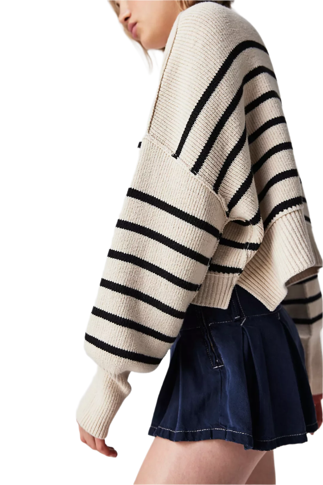 Stripe Easy Street Crop Pullover