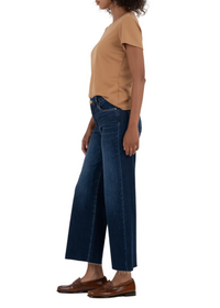 Meg High Rise Fab Ab Wide Leg Raw Hem