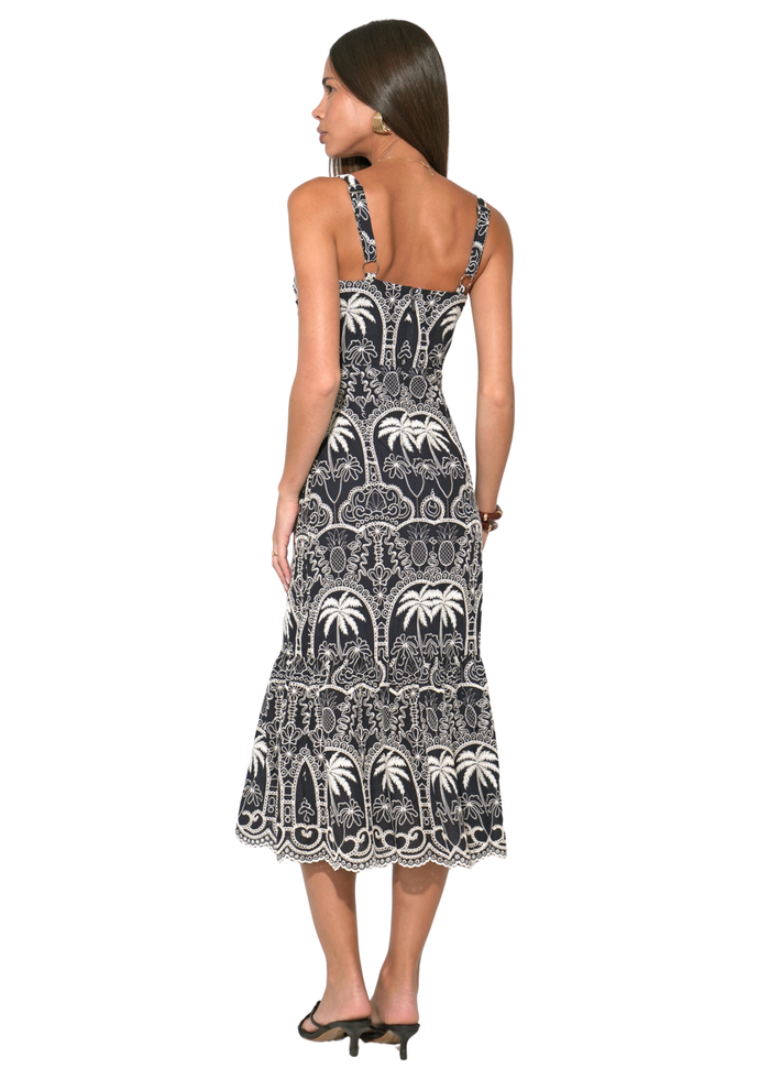 Evangeline Scallop Midi Dress