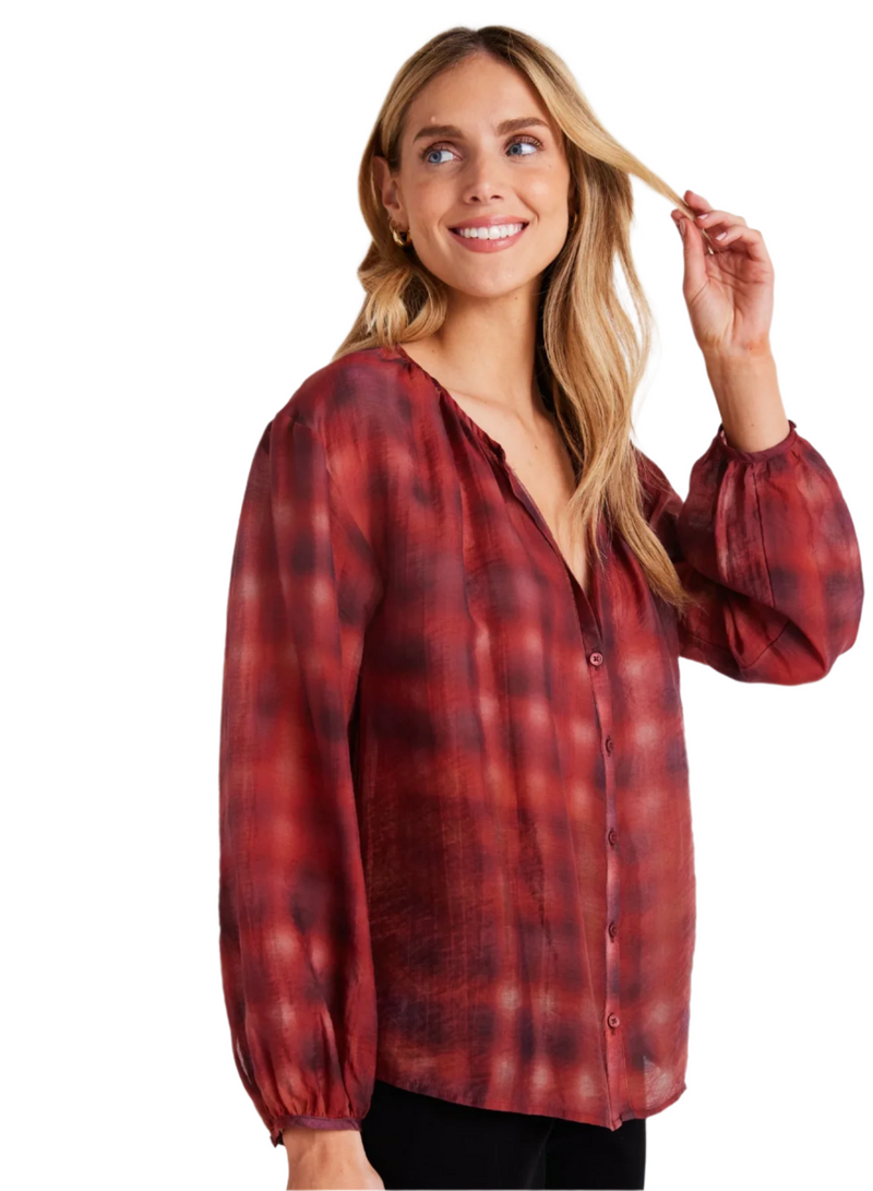 Shirred Neck Blouse