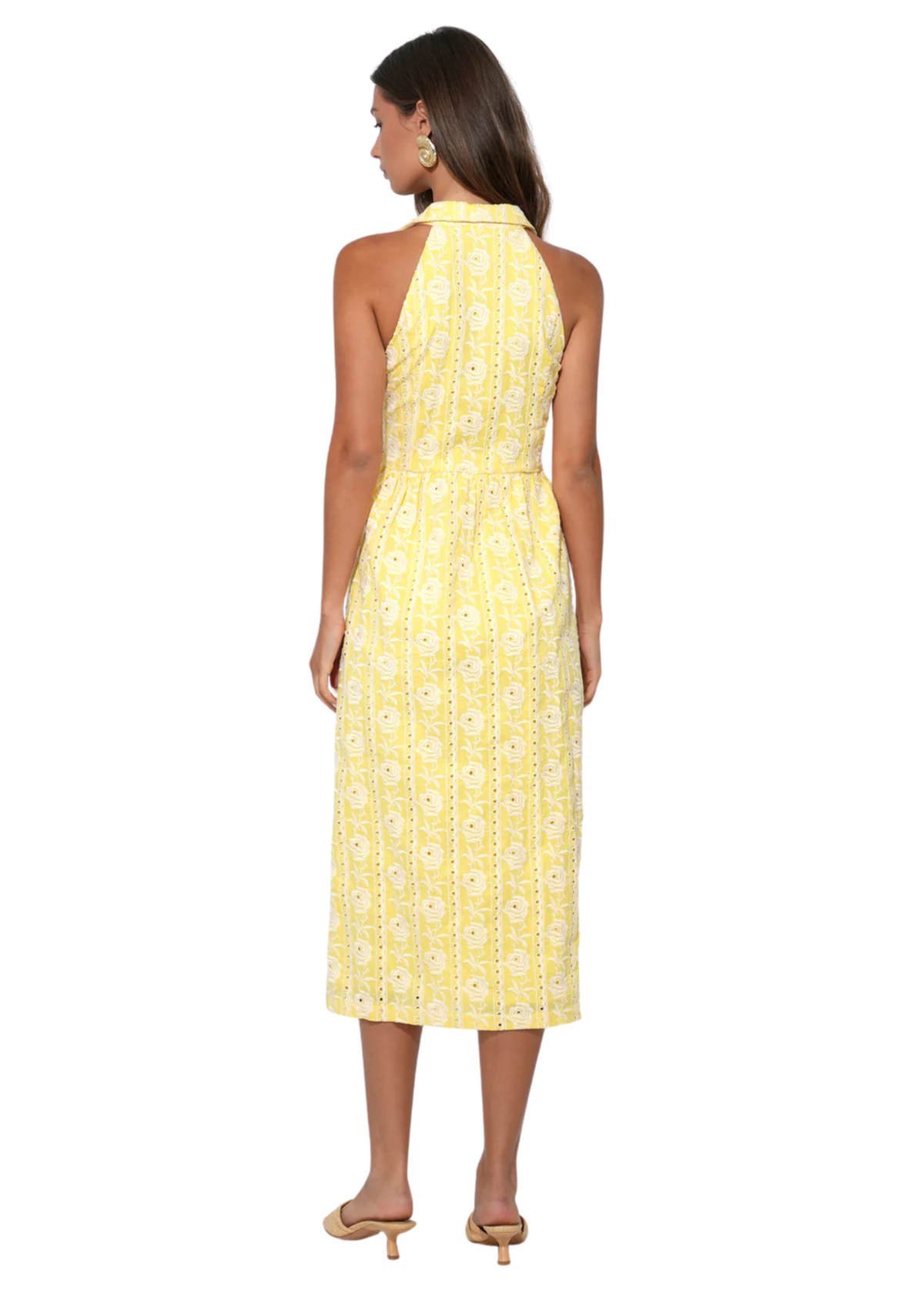 Hazel Halter Floral Midi Dress