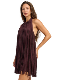 Fringe Suede Mini Dress