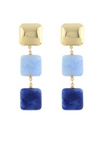 Linear Square Earrings