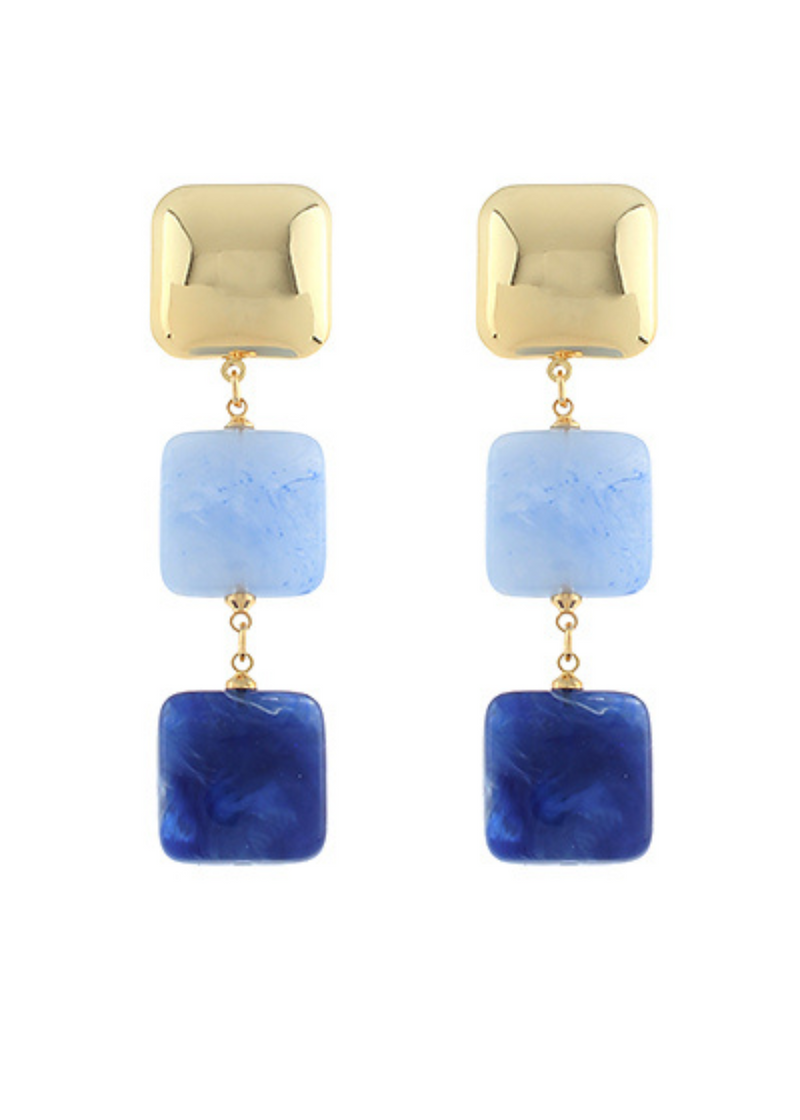 Linear Square Earrings