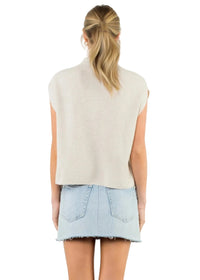 Sleeveless Mock Neck Knit Top