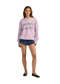 Collegiate Sweatshirt - Wisteria Musk w/ V