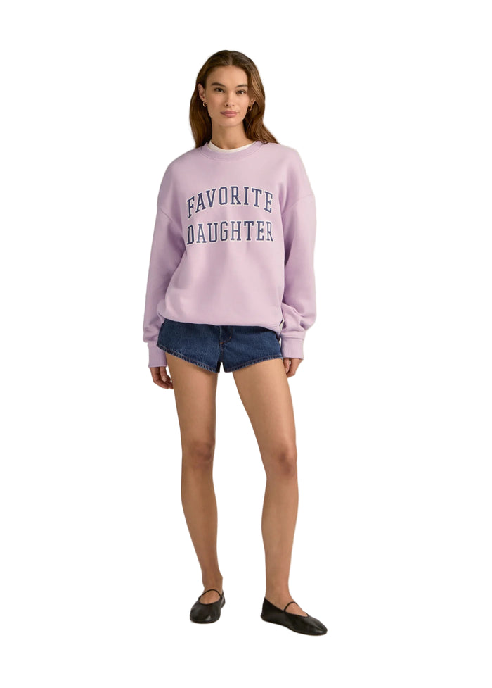 Collegiate Sweatshirt - Wisteria Musk w/ V