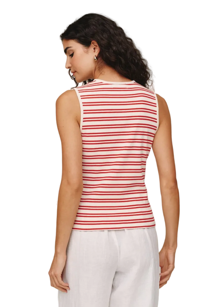 Sleeveless Fitted Button Down Top