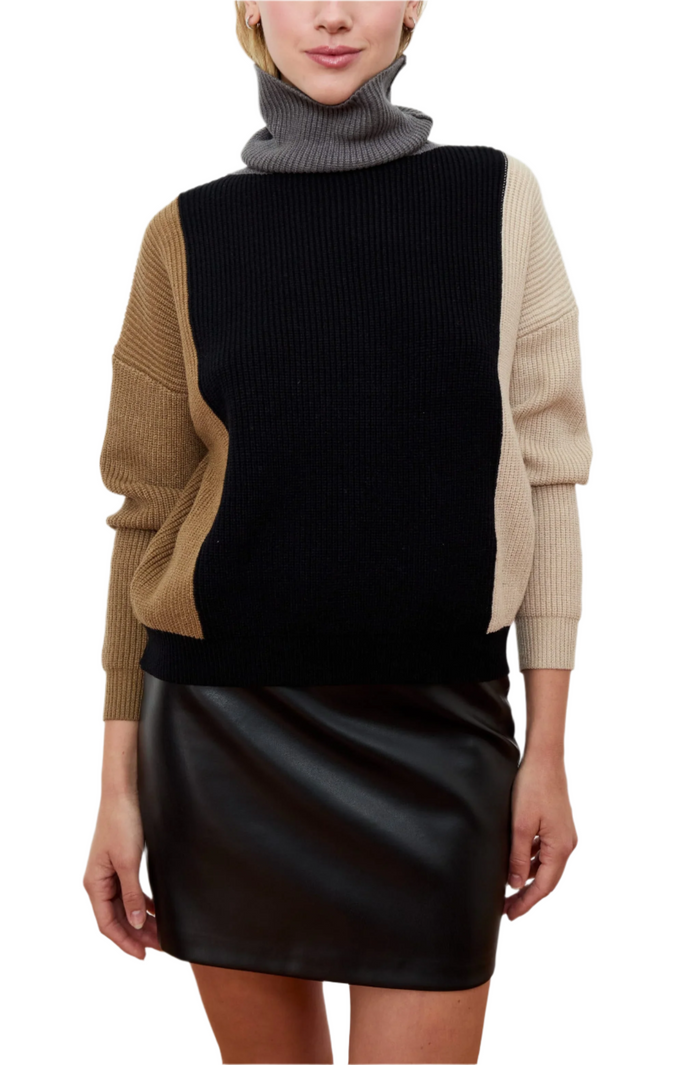 Gardenia Color Block Sweater