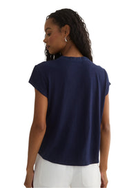 Short Sleeve Placket Pullover
