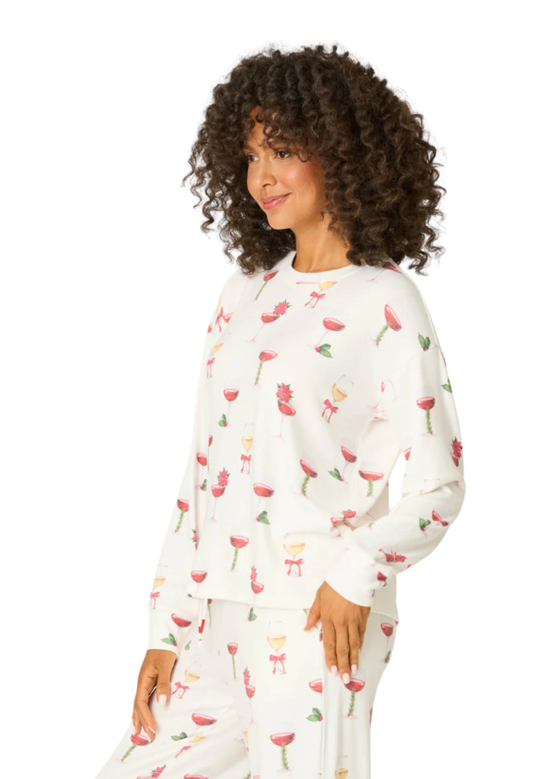 Let's Get Toasty LS PJ Top