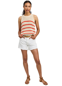 Andrea Grenadine Striped Tank