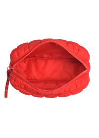 Quilted Puffer Nylon Cosmetic Pouch