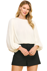 Pleated Woven Top