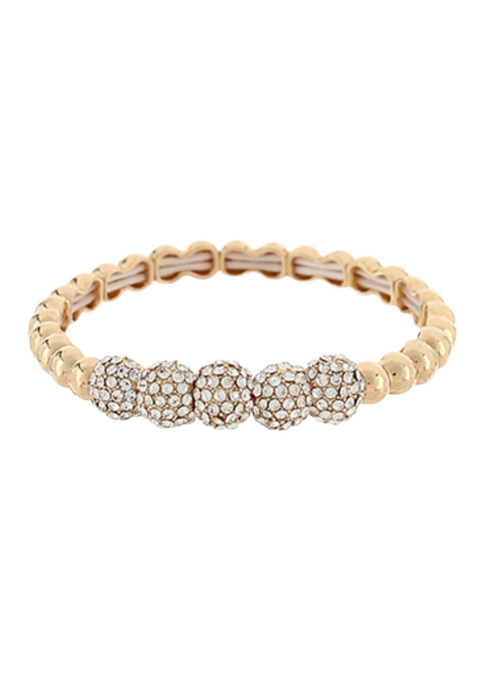 Pave Dome & CCB Ball Style Bracelet