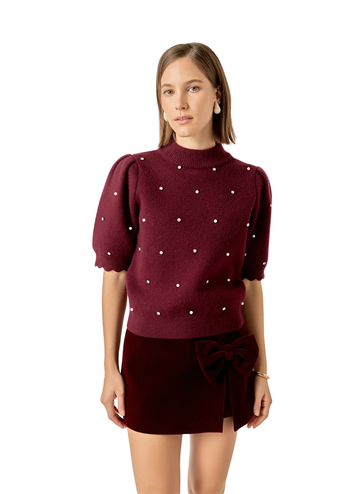 Women's Embellished Knit Sweater
