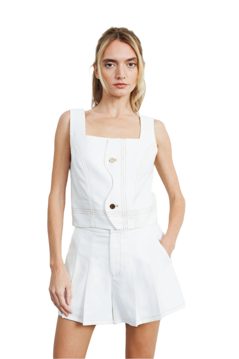 Yesika Scalloped Front Top