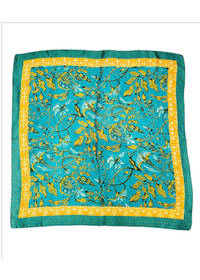 Vine Border Floral Print Bandana