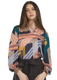 Geo Print Blouse
