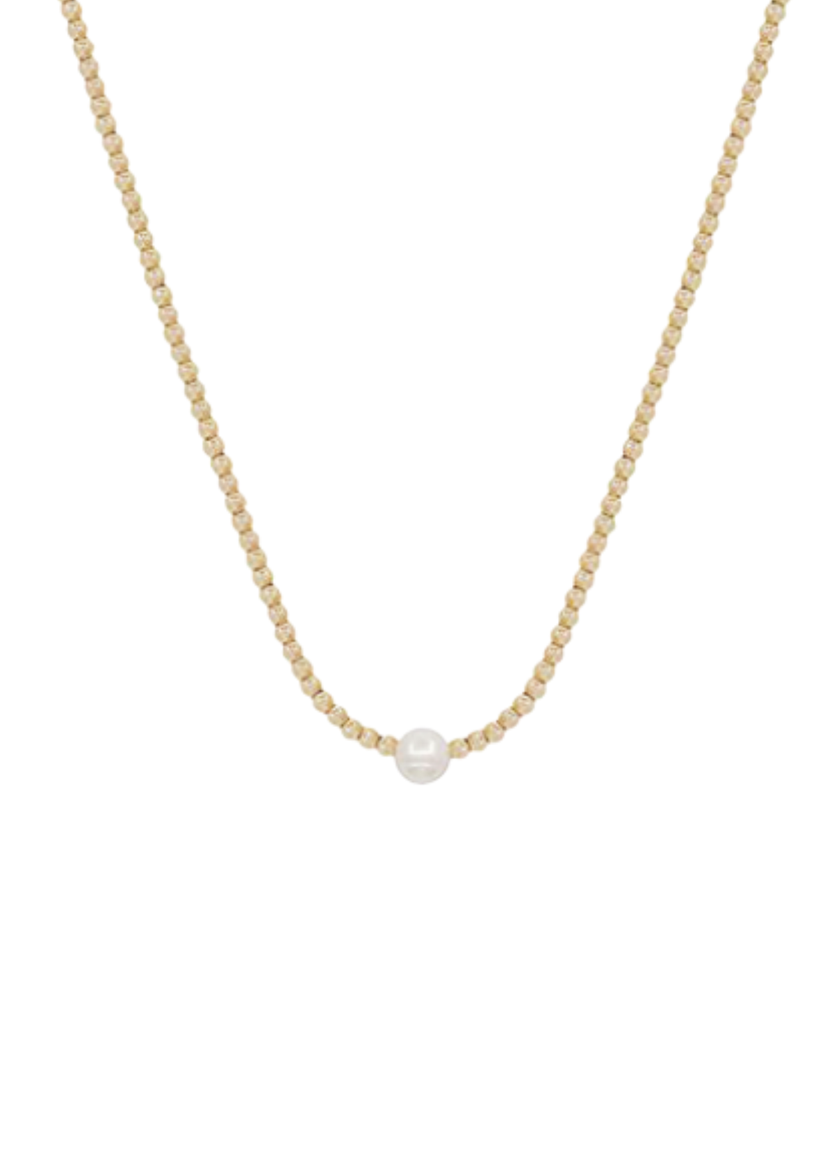 Pearl & Ball Chain Necklace