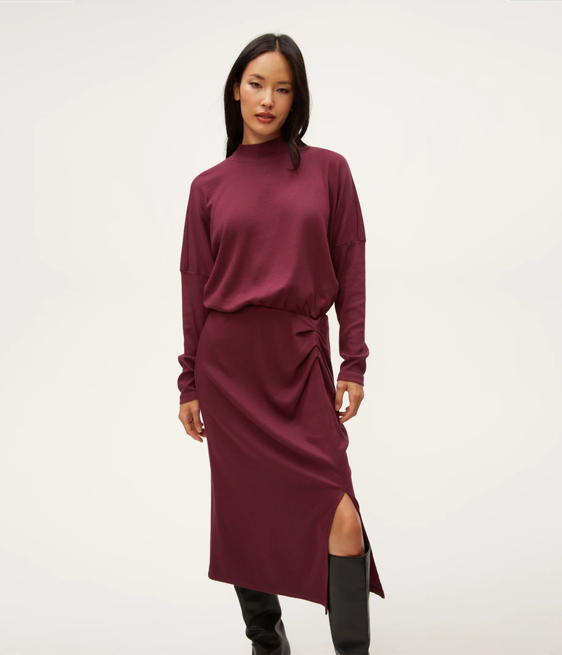 Lila Blouson Midi Dress