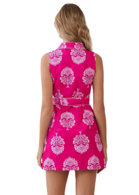 Damask Print Shirt Dress