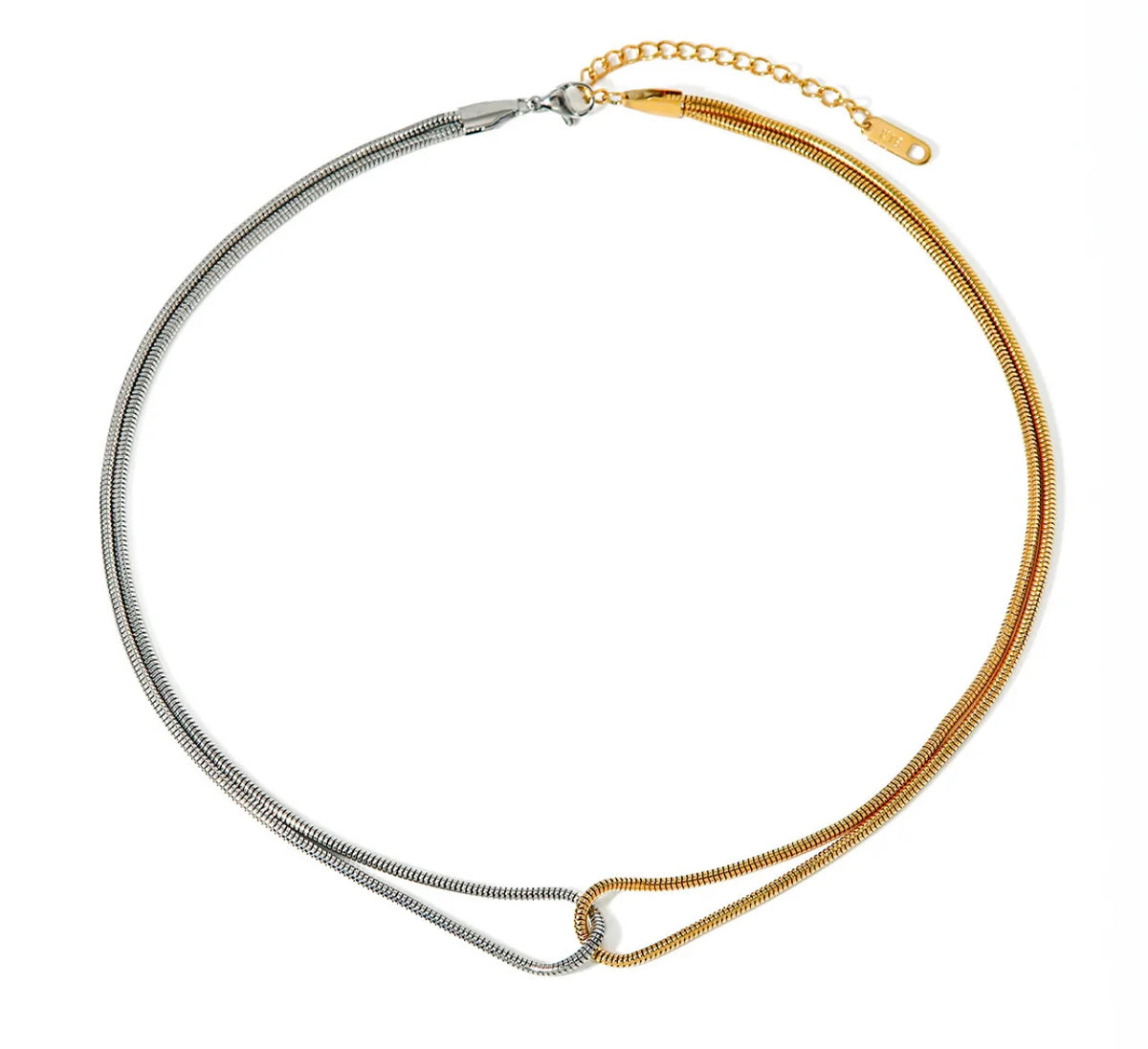 Collins Herringbone Mixed Metal Twist Necklace