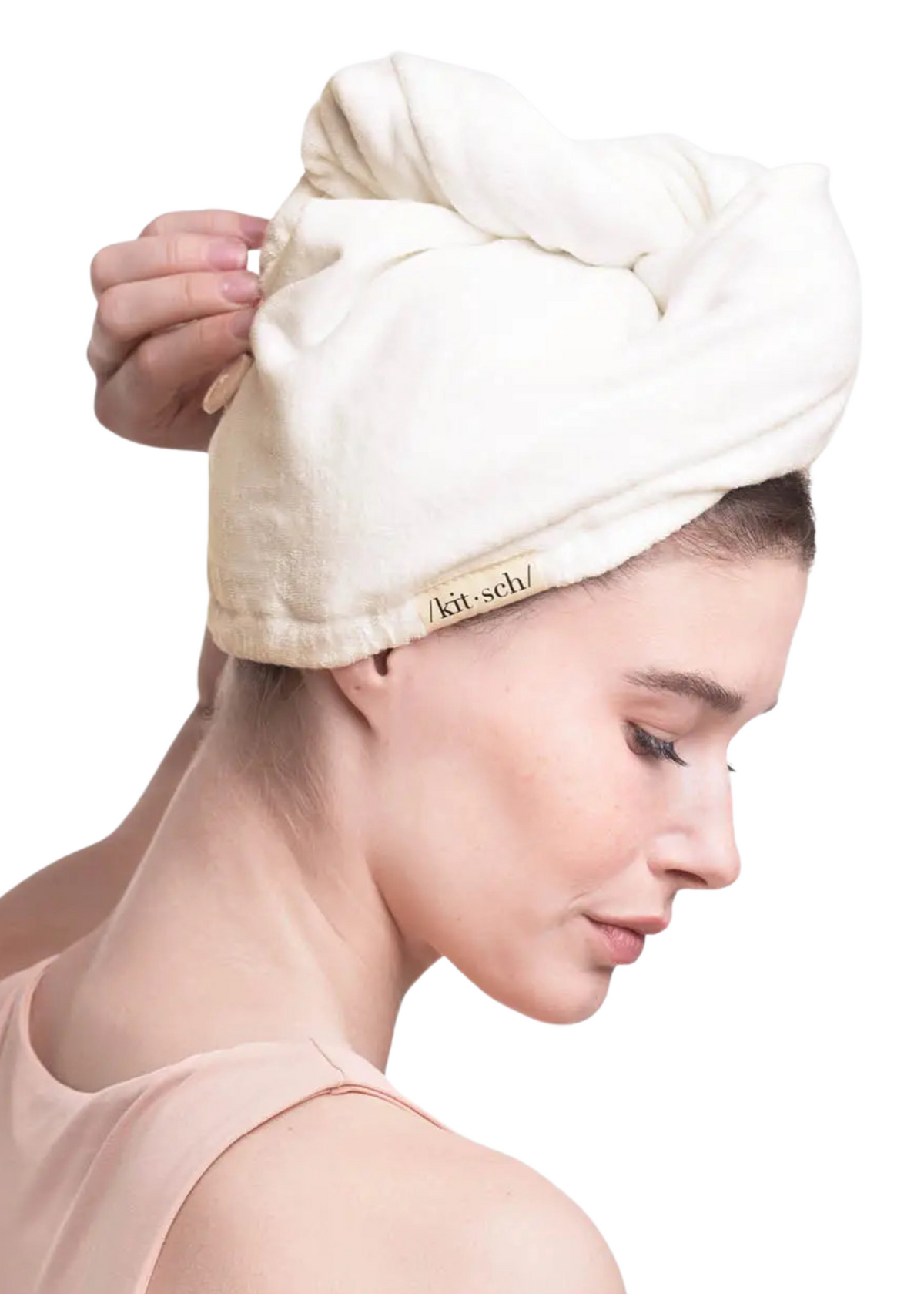 Quick Dry Hair Towel - Ivory