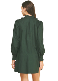 Ruffled Detail Mini Dress