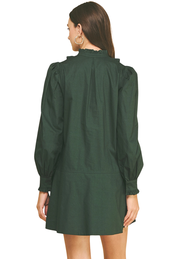 Ruffled Detail Mini Dress