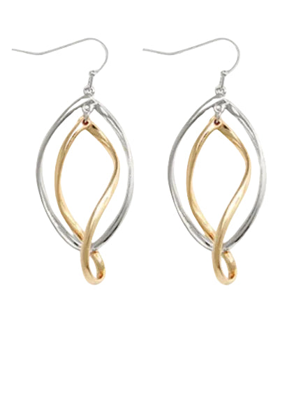Double Layer Spiral Teardrop Earrings