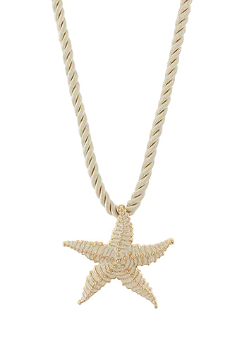 Textured Starfish Cord Necklace