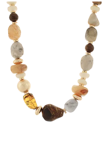 Multi Shape Marble Necklace