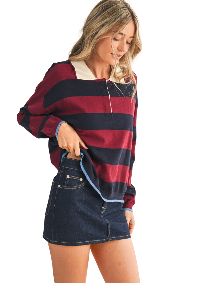 Striped Rugby Sweater