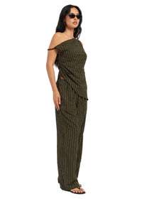 One Shoulder Twist Sleeve Top