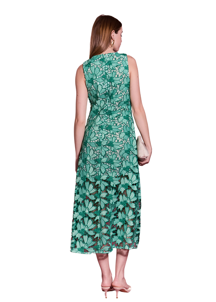 Floral Embroidered Midi Dress