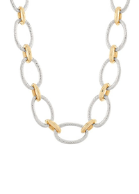 Textured Oval Chain Necklace