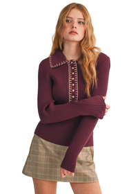 Collared Rib Sweater