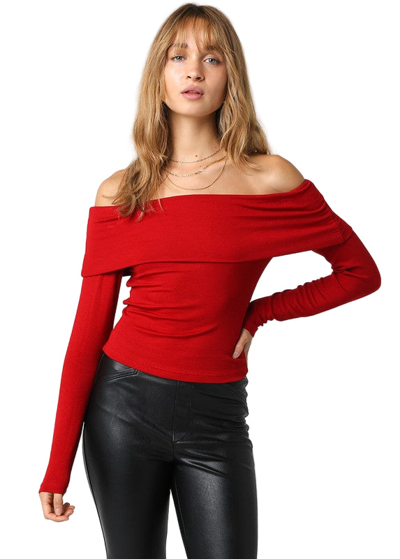 Rebecca Strapless LS Top